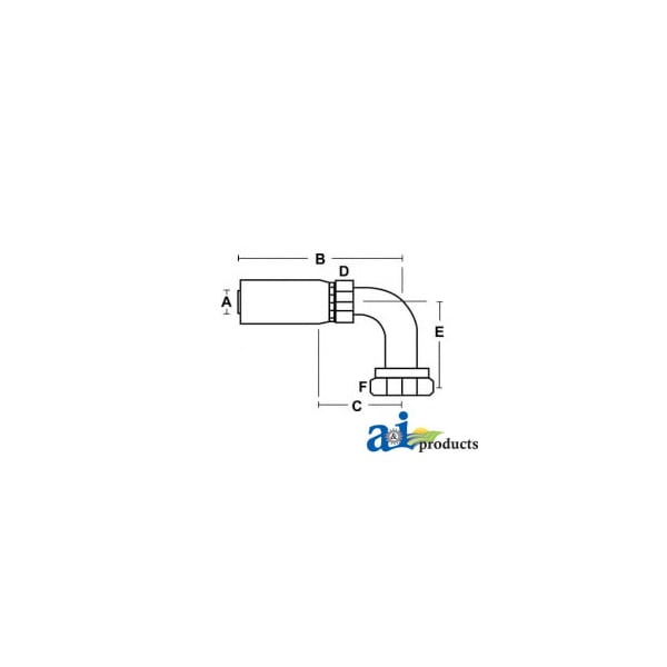 HC-FJX90 Female JIC 37 - Swivel - 90 Degree Elbow 3 x5 x1